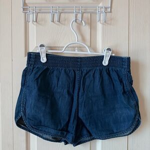 Sezane Dark Blue Jean Shorts